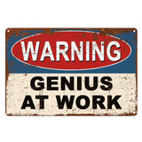 "Genius at Work" Metal Poster