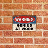 "Genius at Work" Metal Poster