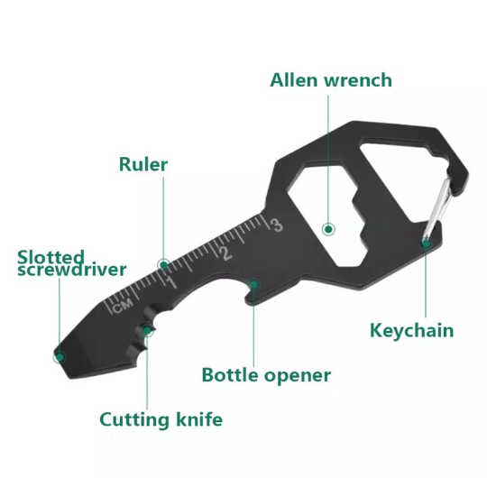 Key Shaped Multi Tool | Multi Tool Keychain | TheLadPad